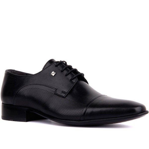 Bağcıklı Siyah Deri Erkek Klasik Ayakkabı 2239 114
