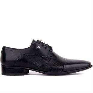 Bağcıklı Siyah Deri Erkek Klasik Ayakkabı 2239 114
