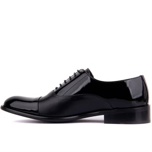 Bağcıklı Siyah Rugan Deri Erkek Klasik Ayakkabı 2250 430/114 