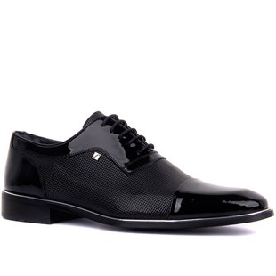 Bağcıklı Siyah Rugan Erkek Klasik Ayakkabı 9026 430 316