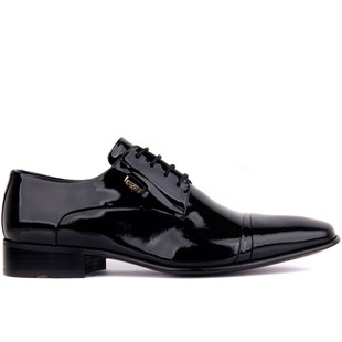 Bağcıklı Siyah Rugan Erkek Klasik Ayakkabı 1001-1 430