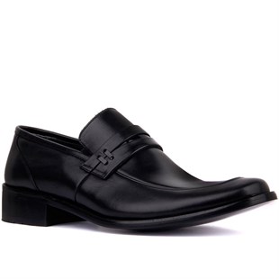 Bağcıksız Siyah Deri Erkek Klasik Ayakkabı 1390 114/430
