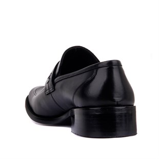 Bağcıksız Siyah Deri Erkek Klasik Ayakkabı 1390 114/430