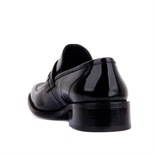 Bağcıksız Siyah Rugan Erkek Klasik Ayakkabı 1390 430/114