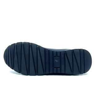 Fosco Hakiki Deri Lacivert Sneaker Erkek Ayakkabı 2721 305