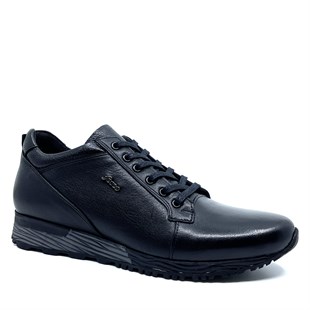 Fosco Hakiki Deri Siyah Kışlık Sneaker Erkek Ayakkabı 2585 306 551