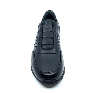 Fosco Hakiki Deri Siyah Sneaker Erkek Ayakkabı 2544 306 313 