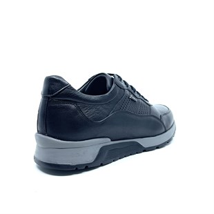 Fosco Hakiki Deri Siyah Sneaker Erkek Ayakkabı 2721 306