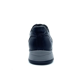 Fosco Hakiki Deri Siyah Sneaker Erkek Ayakkabı 2721 306