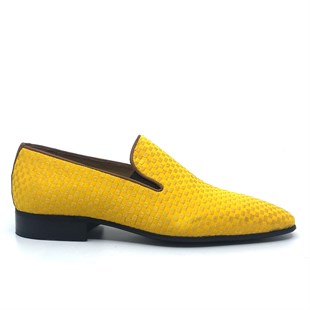 Fosco Nakışlı Sarı Klasik Erkek Ayakkabı 1305