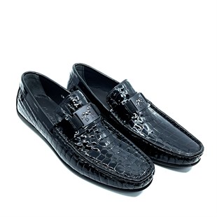 Fosco Siyah Hakiki Deri Erkek Loafer - Rok Ayakkabı 2094 589 430