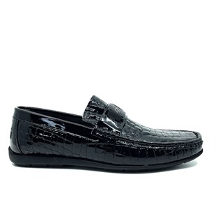 Fosco Siyah Hakiki Deri Erkek Loafer - Rok Ayakkabı 2094 589 430